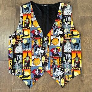 Vintage 111 Main‎ Women's Halloween Vest Multicolor Patchwork Size 6
